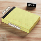 AILZFEI 12 Pack Yellow Legal Pads 8.5 x 11.75 College Ruled Yellow Note Pad Narrow Ruled 30 Sheets Notepads Perforated Writing Pad Clear Print 8x11 Legal Pads Pads of Paper