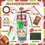 LiYiQ 247 Pcs Football Party Supplies Return Gifts for Party, Student Stationery Gifts from Teacher Rewards Prizes, Pencil Erasers Notebooks Stickers for Football Classroom Birthday