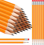 TecUnite 600 Pcs HB #2 Unsharpened Pencils bulk with Eraser Wooden Hexagonal No 2 neon Pencils for Adults Gifts Exams Office Sketching Party Favors(Orange)