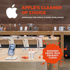 WHOOSH! Screen Shine Go 2-Pack – Two 1 fl oz Refillable Touchscreen Cleaners with Microfiber Cloths for Car, iPad, Laptop and Eyeglasses – Powerful Streak-Free Cleaning – Pocket-Sized, TSA-Approved
