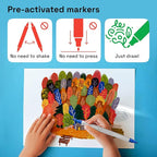 ARTISTRO 12 Acrylic Paint Markers - Paint Pens Dual Tip Brush + Fine Ideal for Calligraphy - Perfect for Fabric, Rock, Glass, Wood, DIY - Art Supplies, Stocking Stuffers, Christmas Gift Idea