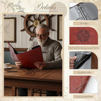 Lewtemi Stamp Collecting Albums Set Stamp Collection Book Include 20 Pages Album Binder Tweezer and Loop Magnifier Collecting Supplies for Collectors (Brown Pirate,1/2/3/4 Rows)