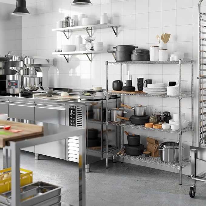 Regal Altair 14" Deep x 42" Wide x 54" Height Wire Shelving Kit | 4-Tier | NSF Commercial Storage Rack Unit