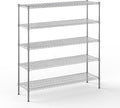 Regal Altair 18" Deep x 60" Wide x 64" Height Wire Shelving Kit | 5-Tier | NSF Commercial Storage Rack Unit