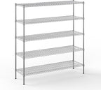 Regal Altair 18" Deep x 60" Wide x 64" Height Wire Shelving Kit | 5-Tier | NSF Commercial Storage Rack Unit