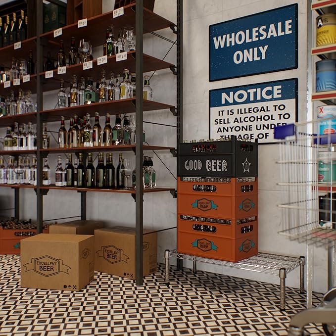 Regal Altair 14" Deep x 30" Wide x 8" Height 1-Tier Wire Shelving Kit | NSF Commercial Storage Rack Unit