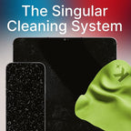 Koala Lens Cleaning Cloth | Japanese Microfiber | Glasses Cleaning Cloths | Eyeglass Lens Cleaner | Eyeglasses, Camera, VR/AR Headset, and Screen Cleaner | Black & Green (Pack of 3)