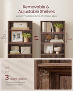 VASAGLE Custos Collection - Bookshelf, 5-Tier Bookcase, Book Shelf, Open Storage Shelf, 9.4 x 23.6 x 52.8 Inches, for Living Room, Home Office, Dinning Room, Natural Walnut ULBC165K01
