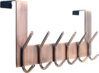WEBI Over The Door Hook for Hanging,Door Hanger,Over The Door Towel Rack,Over Door Coat Hanger Over Door Coat Rack for Hanging Clothes,Towels,Hats,Behind Back of Bathroom,Antique Copper