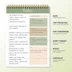 To Do List Notepad - Daily Planner Notepad Undated 52 Sheets Tear Off, 6.5" x 9.8" Checklist Productivity Organizer with Hourly Schedule for Tasks (Dark green)