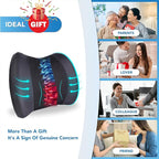 Lofty Aim Lumbar Support Pillow for Car, Memory Foam Lumbar Pillow for Lower Back Pain Relief - Back Cushion for Driving, Chair Support for Car-Office Chair, Wheelchair - Black