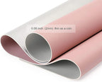 SUJAYU Dual Sided PU Leather Desk Pad, Mouse Pad, Office Desk Mat, Non-Slip Laptop Desk Pad, Waterproof Desk Writing Pad for Office and Home (23.6" x 11.8", Pink+Silver)