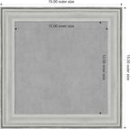 Amanti Art Silver Framed Magnetic Board 15x15 X-Small Vision Board for use with Magnets, 100% Metal Sheet to Display Items as Office Decor or for Home Organization in mudroom, Kitchen or Kids Room