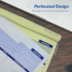Harfesto Job Work Order Forms, Large Size Contractor Invoice Book 8-1/2" x 11-7/16", Invoice Receipt Book for Small Business, 2-Part Carbonless Forms, 50 Sets
