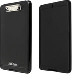 Think2Master [3 Pack] Black Plastic Storage Clipboard. | 25% Heavier & Sturdier| Heavy Duty and Won’t Flex Like Other Brands (Compare The Weight). Storage Compartment Holds 150 Letter Sized Paper.