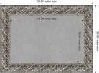 Amanti Art Silver Framed Magnetic Board 22x30 Medium Vision Board for use with Magnets, 100% Metal Sheet to Display Items as Office Decor or for Home Organization in mudroom, Kitchen or Kids Room
