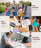 Hardcover Spiral Notebook journal with Removable Dividers Tabs, 300 Pages Leather 5 Subject Notebook College Ruled, 100GMS A5 Notebooks for Work School Note taking,Lined Journal for Women,A5-Blue