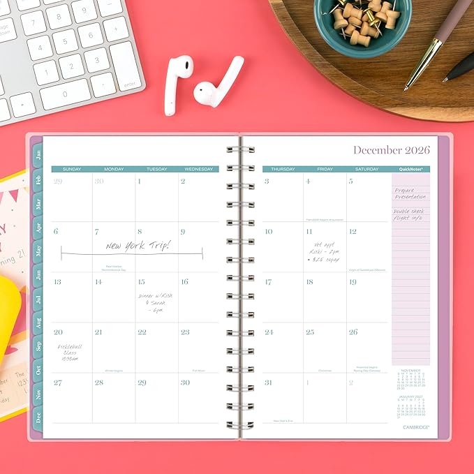 Cambridge 2026 Planner, Weekly & Monthly, 5-1/2" x 8-1/2", Small, Neo (1764-200-26)