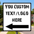 Custom Square Outdoor Signs - 10 * 10 inches - UV-resistant, for parks、 community areas、supermarket
