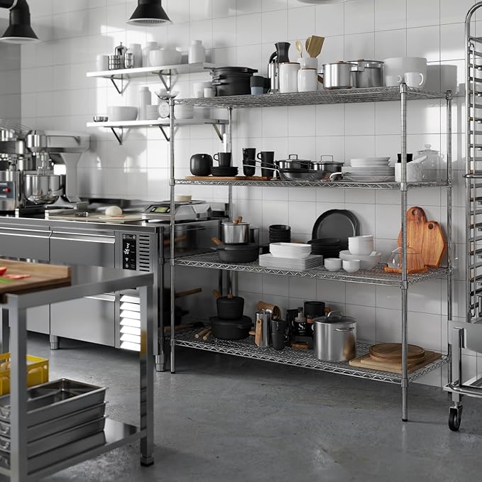 Regal Altair 24" Deep x 60" Wide x 64" Height Wire Shelving Kit | 4-Tier | NSF Commercial Storage Rack Unit