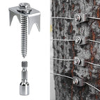 Sumloty 50-Pack 304 Stainless Steel Fence Staples, 1.6 Inch Reusable Fence Screw Nails for Wire Mesh and Woven Fencing, Easy Install with Power Drill