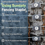 Sumloty 30-Pack 304 Stainless Steel Fence Staples, 1.6 Inch Reusable Fence Screw Nails for Wire Mesh and Woven Fencing, Easy Install with Power Drill
