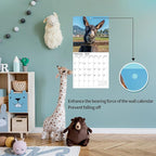 2026 Wall Calendar,Funny Calendar 2026, November 2025 - December 2026, Wall Calendar Funny Animal Memes, 12" x 24" Opened, Full Page 12 Months Thick Paper for Gift Calendar Organizing Planning