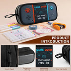 Easozoom Large Game Controller Pencil Case for Teen Boy Kid Capacity Pen Box Pouch Organizer Holder Bag with 3 Compartments & Zipper School College Office Supplies (1PCS Pencil Case) (Gray)