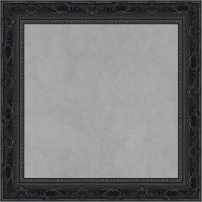 Amanti Art Black Framed Magnetic Board 20x20 Small Vision Board for use with Magnets, 100% Metal Sheet to Display Items as Office Decor or for Home Organization in mudroom, Kitchen or Kids Room