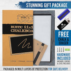 HBCY Creations Rustic Grey Magnetic Wall Chalkboard, Small Size 11" x 17", Framed Decorative Chalkboard - Great for Kitchen Decor, Weddings, Restaurant Menus and More! … (11" x 17")…