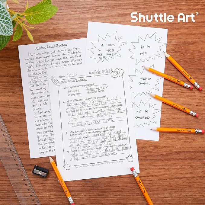 Shuttle Art 600 Pack Golf Pencils With Erasers, #2 HB Pencils Bulk, 3.5” Mini Pencil, Pre-Sharpened Small Pencil for Kids Teachers Classroom Games, Back to School Supplies