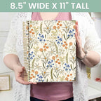bloom daily planners HARDCOVER 2026 Planner (January to December) - 8.5” x 11” Weekly & Monthly Dated Agenda Organizer Book with Stickers & Tabs - Whimsical Wildflowers
