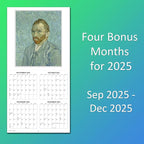 2026 Vincent Van Gogh Artwork Monthly Wall Calendar | Iconic VanGogh Paintings Calendar 2025-2026