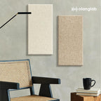 Olanglab Fiberglass Acoustic Wall Panels 4 Pack, 11.8'' x 23.6'' Sound Panels, Fabric Wrapped Sound Proof Panels for Walls (White)