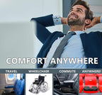 ComfiLife Premium Seat Cushion – 100% Memory Foam Office Chair Cushion, Back Relief (Navy)