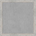Amanti Art Silver Framed Magnetic Board 27x27 Medium Vision Board for use with Magnets, 100% Metal Sheet to Display Items as Office Decor or for Home Organization in mudroom, Kitchen or Kids Room