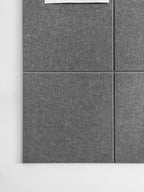 DECORITA Felt Wall Tiles | Large Cork Board Alternative | Aesthetic Felt Bulletin Board for Office, Home & Classroom | Large Cork Boards for Walls Pinboard (12-Pack) | Gray