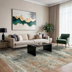 GENIMO 8x10 Area Rugs, Modern Living Room Rugs, Large Machine Washable Rug Non-Slip, Soft Pet Friendly Rugs for Bedroom, Playroom, Dining Room, Gray Mist