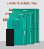 Biuwory Lined Journal Notebook for Women Men,256 Pages B5 Large Hardcover Leather Journals for Writing,Travel,Business,Work & School,College Ruled Notebooks for Note Taking,Diary Notepad 7.8"×10.2"