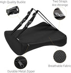 Amazon Basics Rectangular Comfortable Back Support Cushion for Office Chairs, Memory Foam, Black
