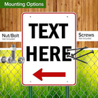 Custom Arrow,Custom Directional Sign, Left Arrow,36x48 Inches, Rust Free DiBound, Fade Resistant, Made in USA by My Sign Center