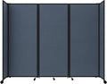 Versare Room Divider 360 Portable Wall Partition | Folding Panels | Large Freestanding Divider | Locking Wheels | Temporary Room Separator