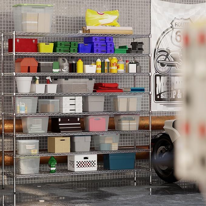 Regal Altair 18" Deep x 72" Wide x 74" Height Wire Shelving Kit | 8-Tier | NSF Commercial Storage Rack Unit
