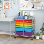 Giantex 12 Drawer Rolling Storage Cart Tools Scrapbook Paper Office School Organizer