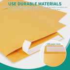 9x12 Catalog Mailing Envelopes - 24 Count, Self Seal Stay Flat Brown Kraft Envelopes, Heavy Duty Shipping Mailers for Documents, Photos & Letters, Peel & Seal Closure