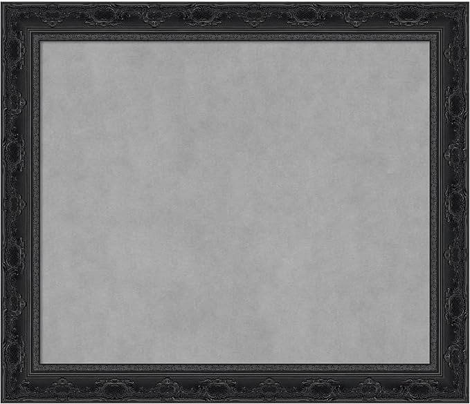 Amanti Art Black Framed Magnetic Board 24x28 Medium Vision Board for use with Magnets, 100% Metal Sheet to Display Items as Office Decor or for Home Organization in mudroom, Kitchen or Kids Room