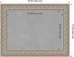 Amanti Art Silver Framed Magnetic Board 27x35 Medium Vision Board for use with Magnets, 100% Metal Sheet to Display Items as Office Decor or for Home Organization in mudroom, Kitchen or Kids Room