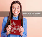 Knibeo Red Christmas Notebook Journal - Christmas Notebook, Red Notebook, Red Christmas Notebook, 5.5×8.3 Lined Paper Spiral Bound Notebook with 164 Pages
