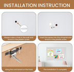 Bulletin Board Cork Board with Linen, 100% Wood Framed 30" x 20" Bulletin Board Decorations, Pin Boards for Walls, Wall Mounted Fabric Picture Board with 10 Pushpins for School, Home & Office, White