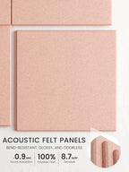 Bumusty Large Cork Board 47"x35" Alternative - 12 Pack Felt Wall Tiles with 70 Safe Removable Adhesive Tabs, 30 Pushpins, Cork Boards for Walls Pin Board Bulletin Board Office Decor (Pink)